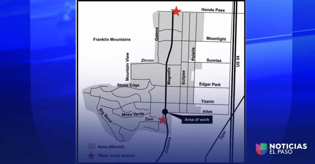 El Paso Water anuncia corte temporal de agua para el Noreste de El Paso el 7 de abril