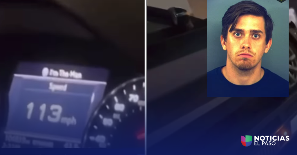 Lo delata su propio video: manejaba a 113 mph, choca y es arrestado