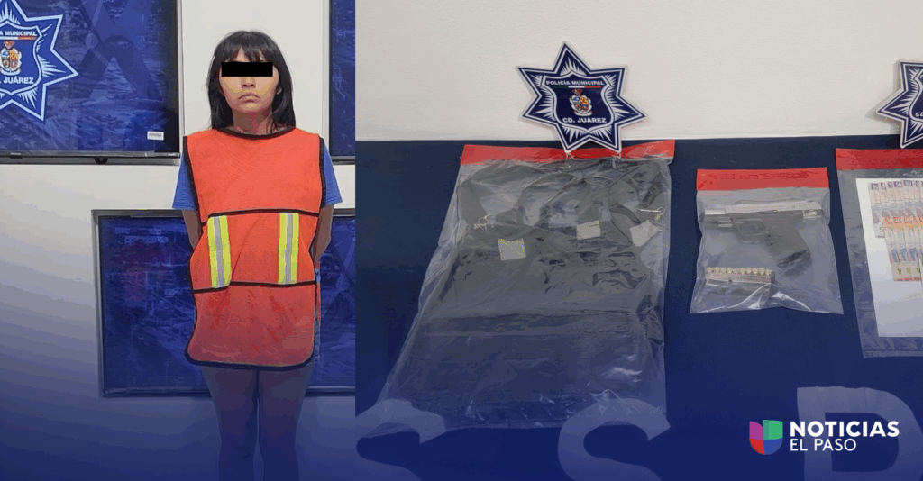 Arrestan a paseña en Ciudad Juárez por robo con violencia y portar arma de fuego