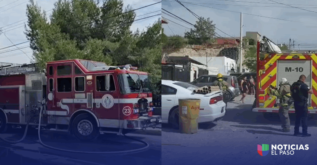 Bomberos atendieron dos fuertes incendios en dos puntos de Ciudad Juárez