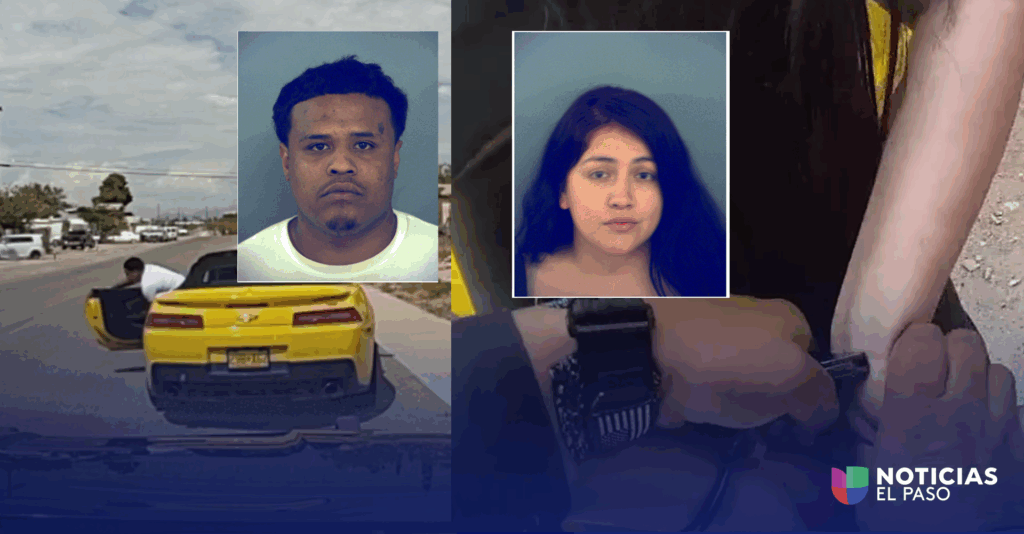 Hombre fugitivo y mujer intentan escapar en parada de tráfico en El Paso