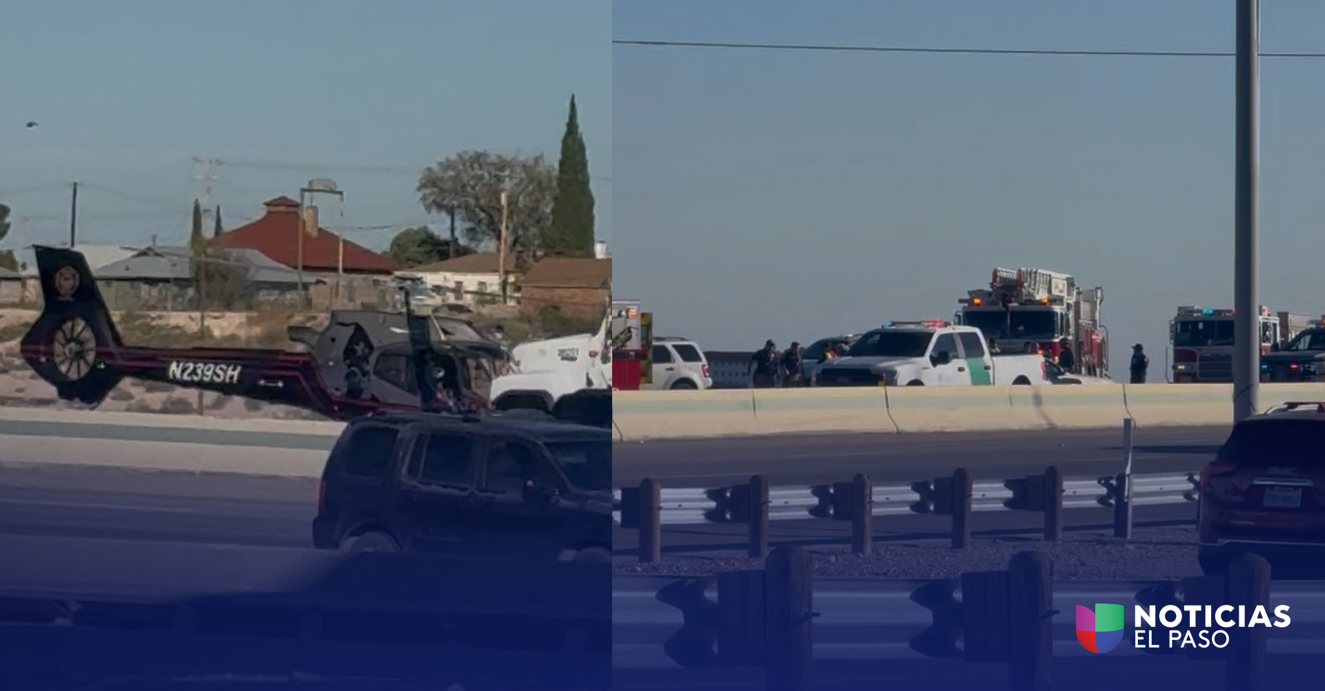 Accidente US-54 en El Paso Deja Siete Heridos, Uno Transportado en Helicóptero