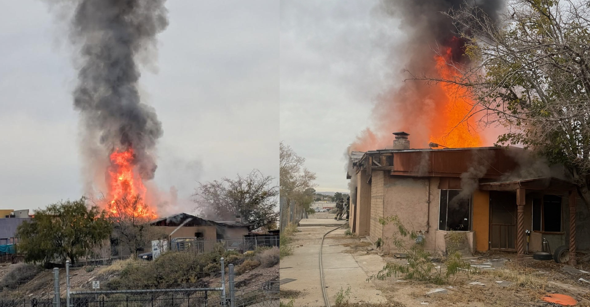 Incendio en Vivienda Desocupada en Las Cruces: Bomberos Logran Controlar la Situación