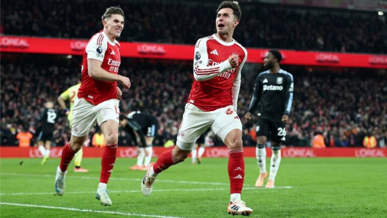 Arsenal se consagra Campeón de Invierno tras humillar a Aston Villa en la Premier League