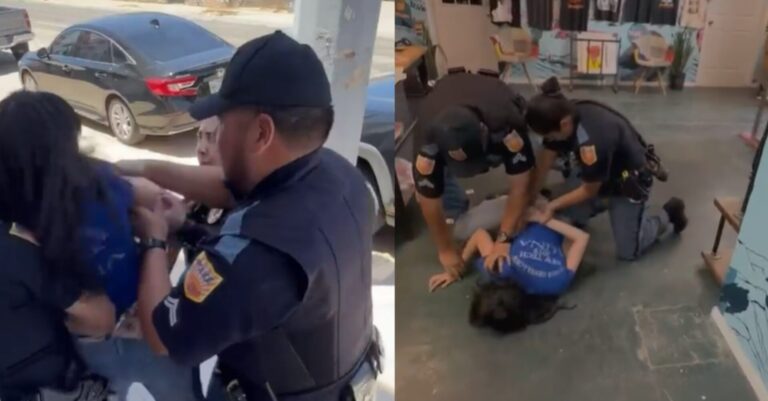 Captado en video viral: Enfrentamiento entre policía y mujer en tienda de El Paso