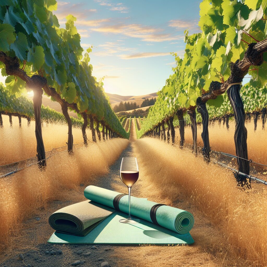 Yoga en el Viñedo con Vino