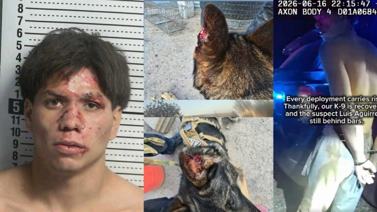 Arrestan a sospechoso acusado de robar dos motocicletas en Anthony; K-9 resultó herido durante su captura