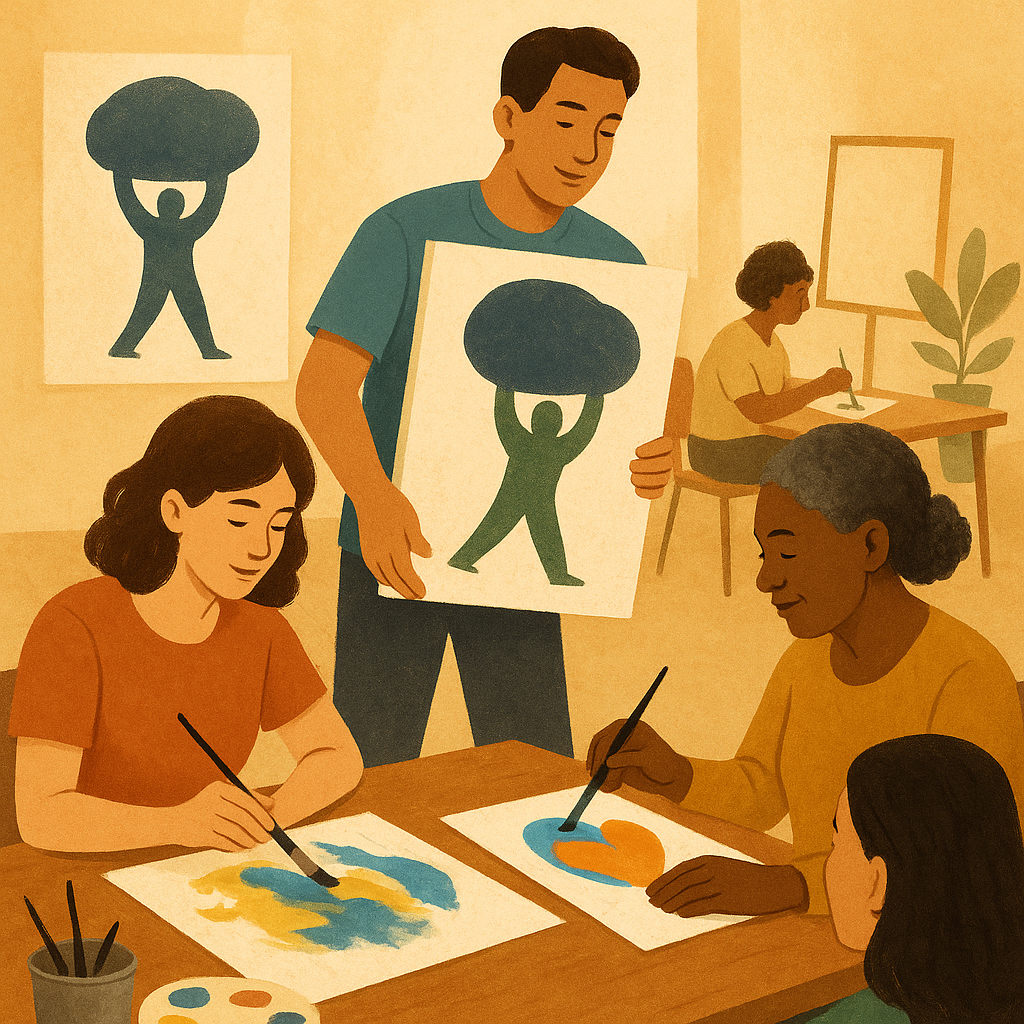 Stress Relief Through Arts: The Weight We Carry (Exhibición)