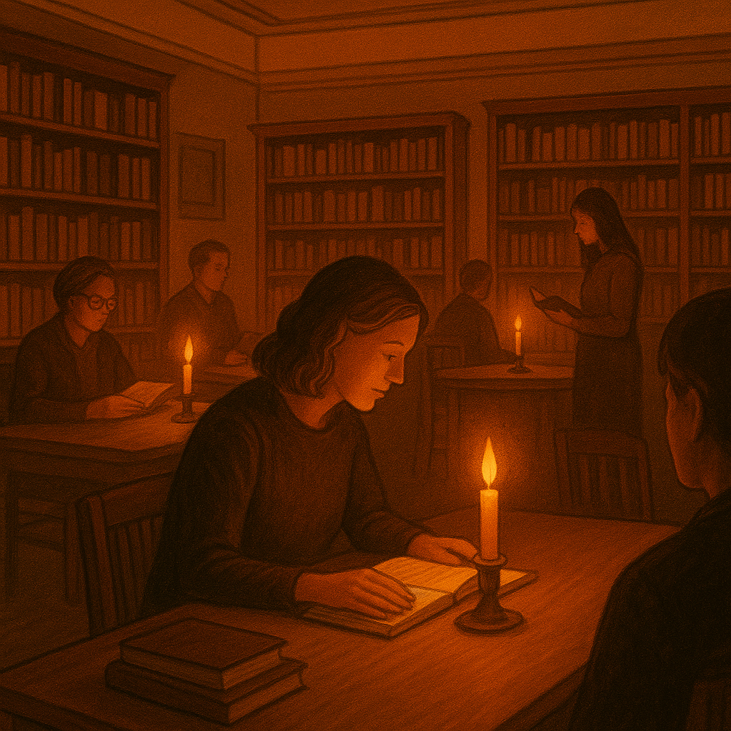 Library by Candlelight – Dorris Van Doren