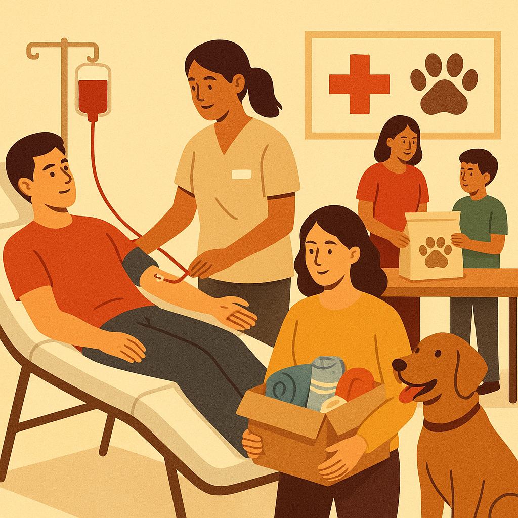 4‑H One Day Blood Drive & Animal Shelter Supply Donation